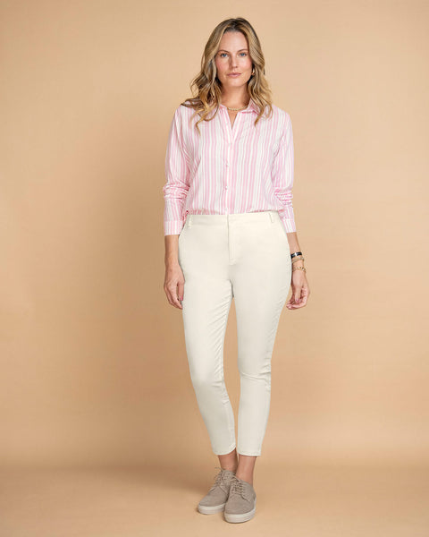 Blusa manga larga con botones funcionales y puños con botón#color_047-raya-rosa