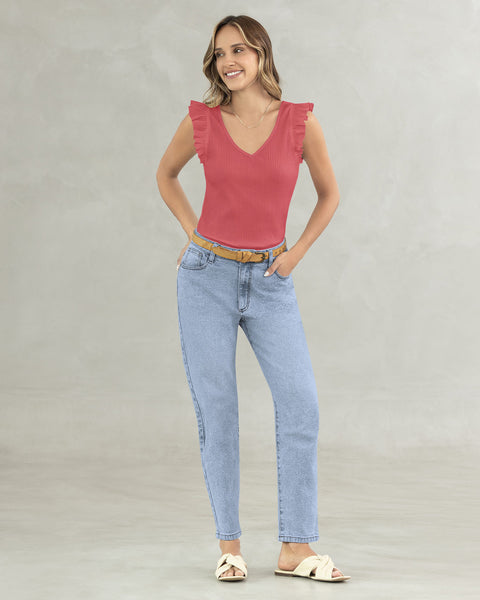 Camiseta manga sisa con bolero#color_238-coral