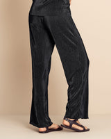 Pantalón bota ancha con elástico en cintura#color_700-negro