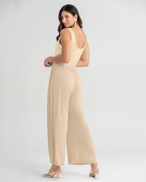 Enterizo largo manga sisa con detalle tipo crochet adelante#color_084-arena