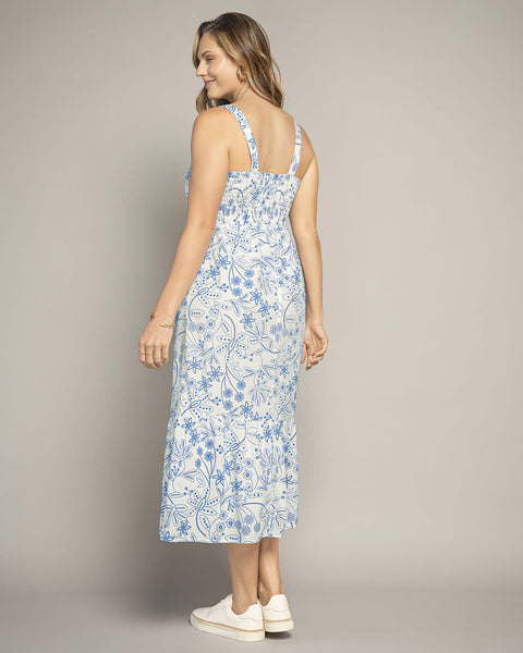 Vestido midi de tiritas y bolero en borde#color_012-estampado-rayas-azules