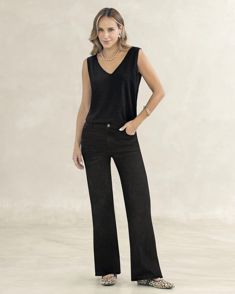 Blusa manga sisa esencial en tela con textura#color_700-negro