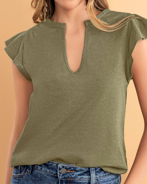 Camiseta con bolero en manga#color_601-verde