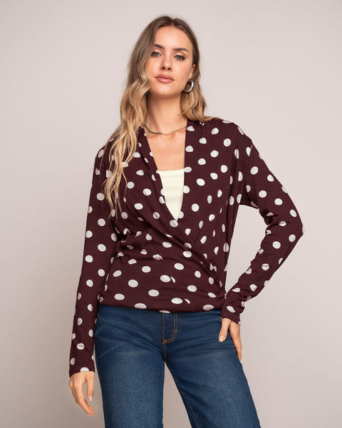 Saquillo estampado de silueta semiajustada#color_173-puntos