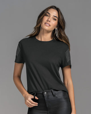 Camiseta manga corta con detalles brillantes#color_700-negro