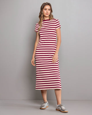 Vestido midi manga corta#color_034-raya-vino