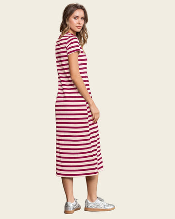Vestido midi manga corta#color_034-raya-vino