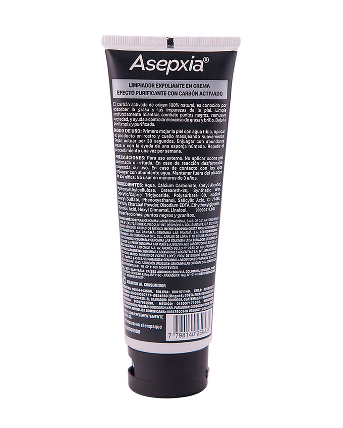 Asepxia Crema Carbón Limpiador Exfoliante Purificador 120 gr#color_001-carbon