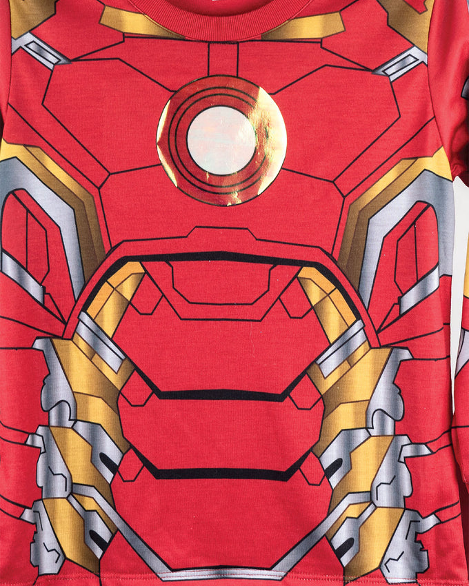 Camiseta niño m/l iron man#color_302-rojo