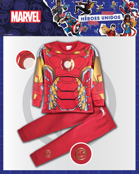 Camiseta niño m/l iron man#color_302-rojo