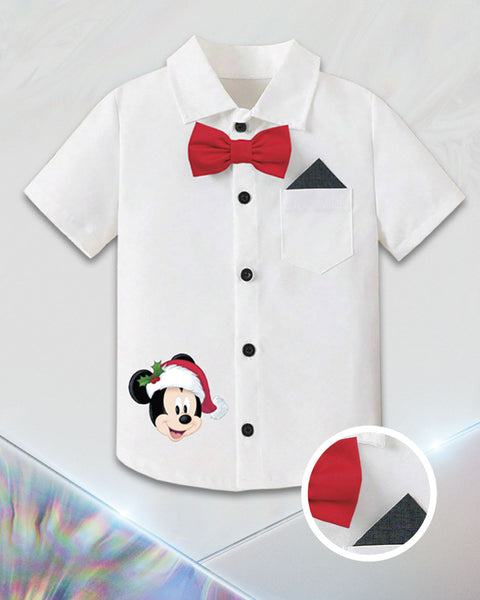 Camisa Mickey Mouse con botones funcionales#color_000-blanco