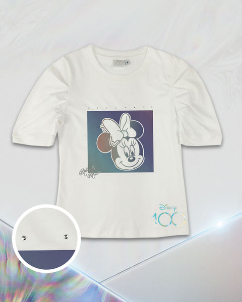 Camiseta Minnie Mouse con bordes escarchados#color_860-beige