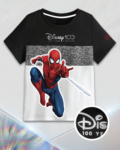 Camiseta Spider-Man con detalle metalizado#color_700-negro