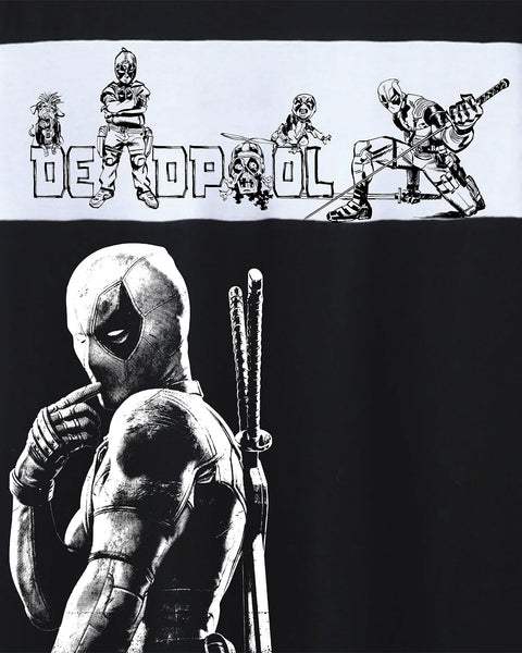 Camiseta manga corta cuello redondo caballero estampado Deadpool#color_008-negro