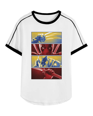 Camiseta caballero manga corta cuello redondo estampado Deadpool#color_208-blanco