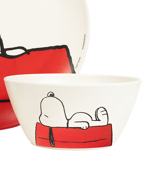 Set Bambú (Plato, Plato Hondo y Vaso)#color_803-beige-snoopi