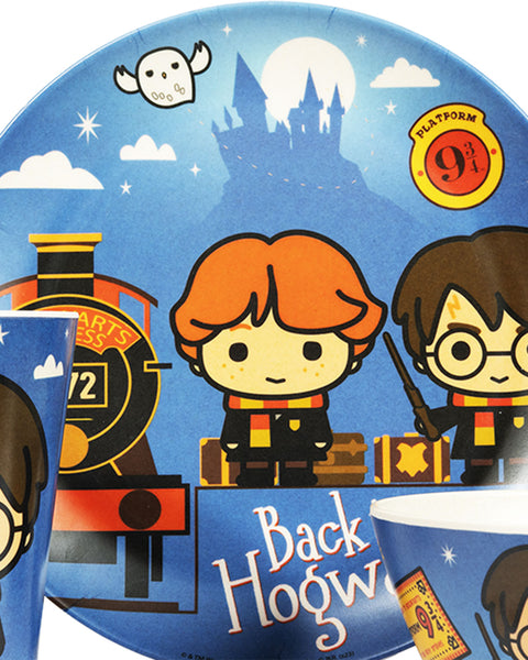 Set Bambú (Plato, Plato Hondo y Vaso)#color_838-azul