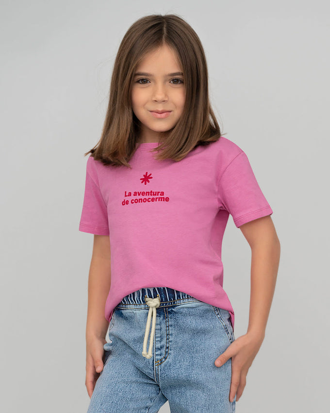 Camiseta manga corta básica con cuello redondo#color_301-rosa-oscuro