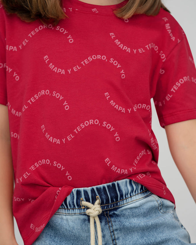 Camiseta manga corta básica con cuello redondo#color_323-rojo