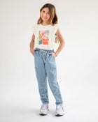 Camiseta estampada manga corta infantil