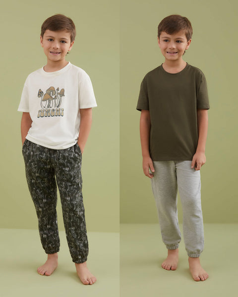 Paquete x 2 joggers infantiles#color_s02-verde-y-gris