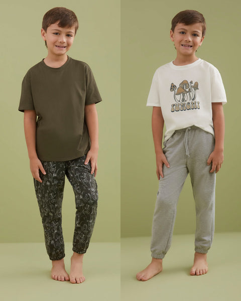 Paquete x 2 joggers infantiles#color_s02-verde-y-gris