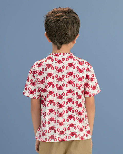 Camiseta manga corta para niño#color_030-rojo-estampado