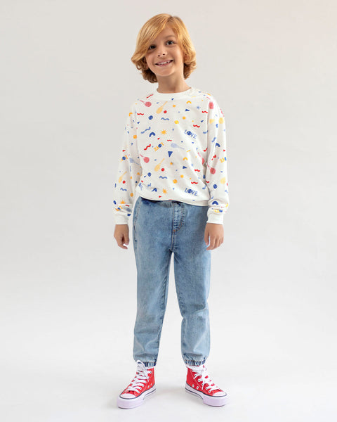 Buzo cuello redondo infantil unisex#color_088-marfil-estampado