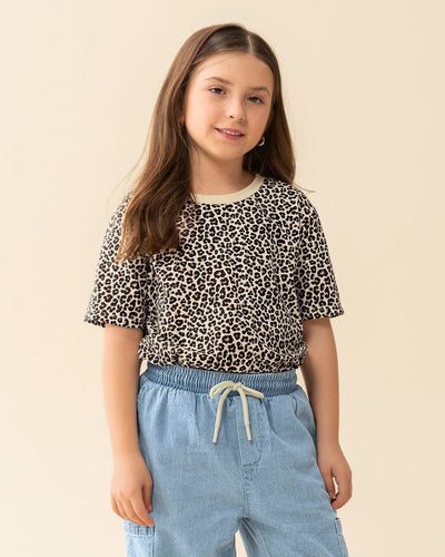 Camiseta estampada manga corta para niña#color_145-estampado