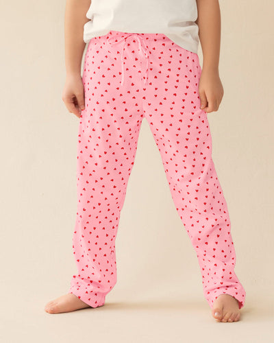 Pantalón largo con elástico en cintura y tira no funcional#color_301-rosado-estampado