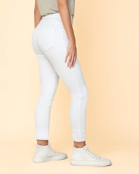 Jean skinny de silueta ajustada#color_000-blanco