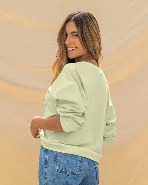 Buzo cuello redondo con detalles en rib#color_475-verde