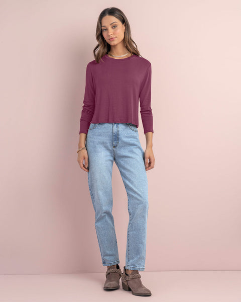 Camiseta manga larga silueta crop#color_409-uva