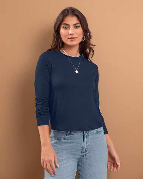 Camiseta manga larga silueta crop#color_540-azul