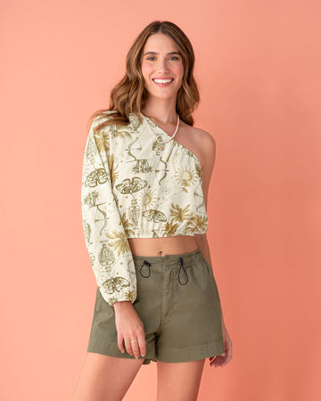 Blusa crop top de un solo hombro#color_145-estampado-figuras