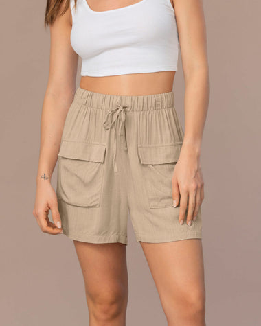 Shorts tipo cargo#color_084-arena