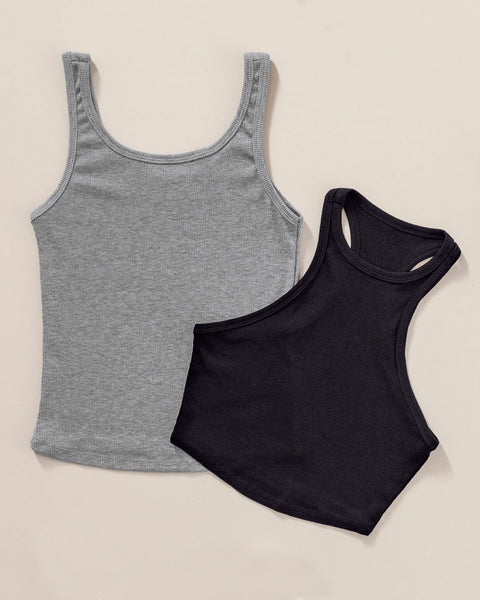 Pack x2 Camiseta + Crop top#color_s02-gris-negro