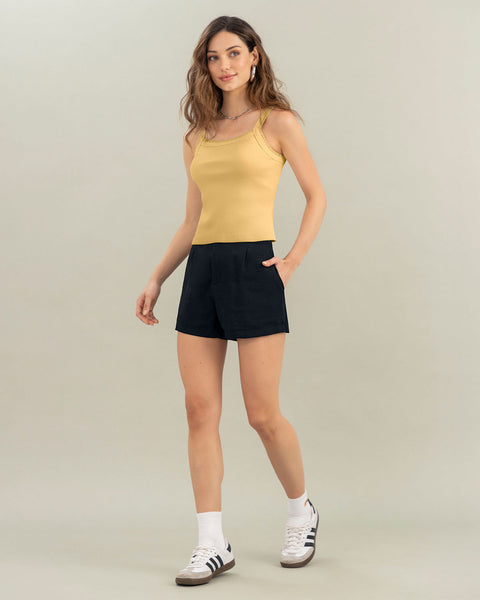 Camiseta de tiritas con detalle tejido en frente#color_019-amarillo-pastel