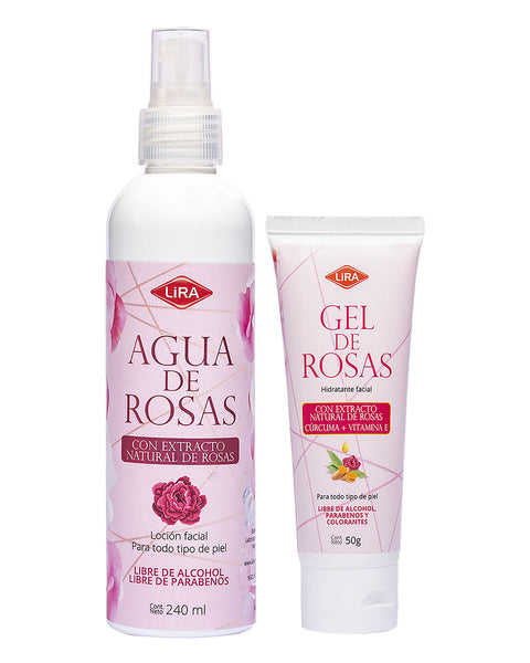 Pack Piel Radiante Hidratación Profunda (Agua de Rosas + Gel de Rosas)#color_305-rosa