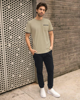 Camiseta manga corta con puños tejidos#color_606-arena-claro
