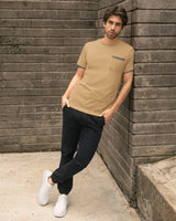 Camiseta manga corta con puños tejidos#color_802-cafe-medio