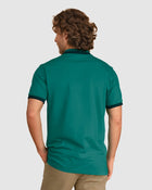 Camiseta tipo polo con cuello y mangas tejidas