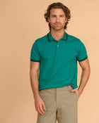 Camiseta tipo polo con cuello y mangas tejidas