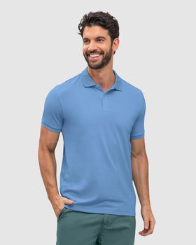 Camiseta tipo polo con bordado en frente#color_022-azul-claro