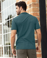 Camiseta tipo polo con bordado en frente#color_690-verde