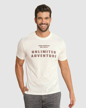 Camiseta manga corta con estampado localizado y cuello redondo#color_002-blanco