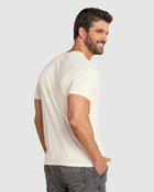Camiseta manga corta con estampado localizado y cuello redondo