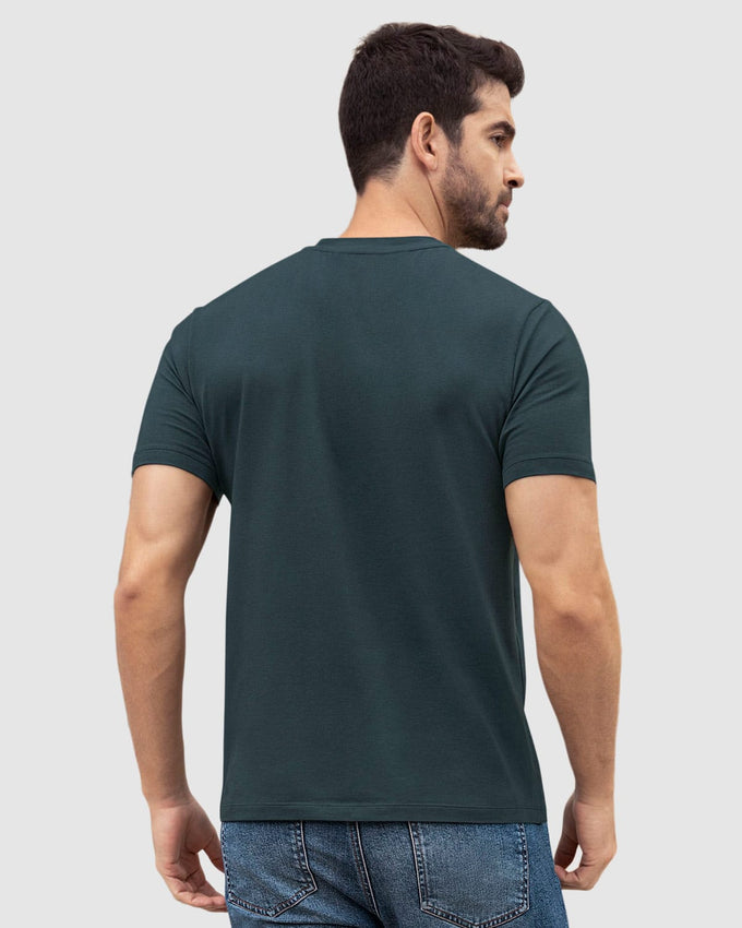 Camiseta manga corta con estampado localizado y cuello redondo#color_767-gris-oscuro