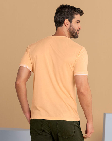 Camiseta cuello redondo manga corta#color_304-rosado