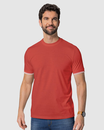 Camiseta cuello redondo manga corta#color_391-rojo-claro